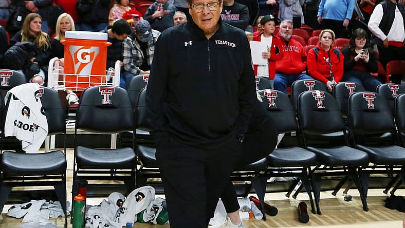 Dec 13, 2022; Lubbock, Texas, USA; Texas Tech Red Raiders head coach Mark Adams after the game against the Eastern Washington Eagles at United Supermarkets Arena. Mandatory Credit: Michael C. Johnson-USA TODAY Sports