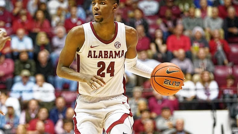 Dec 13, 2022; Tuscaloosa, Alabama, USA; Alabama Crimson Tide forward Brandon Miller (24) during the second half at Coleman Coliseum. Mandatory Credit: Marvin Gentry-USA TODAY Sports