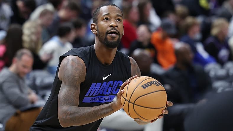 Jan 13, 2023; Salt Lake City, Utah, USA; Orlando Magic guard Terrence Ross (31) warms up prior to a game against the Utah Jazz at Vivint Arena. Mandatory Credit: Rob Gray-USA TODAY Sports