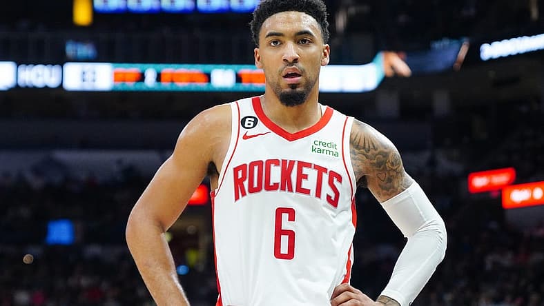 Mar 4, 2023; San Antonio, Texas, USA;  Houston Rockets forward KJ Martin (6) during the second half of a game against the San Antonio Spurs at the AT&T Center. Mandatory Credit: Aaron Meullion-USA TODAY Sports
