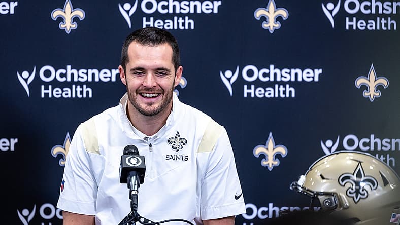 NFL: New Orleans Saints-Derek Carr Press Conference