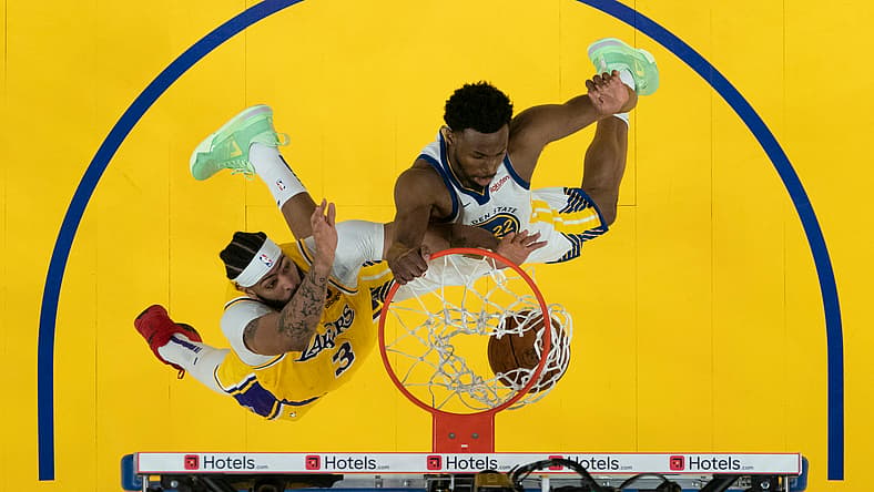 andrew wiggins, anthony davis, los angeles lakers, golden state warriors