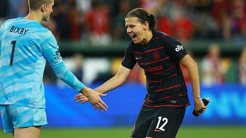 Christine Sinclair (12) is one of soccer's greatest scorers. Mandatory Credit: Craig Mitchelldyer-USA TODAY Sports