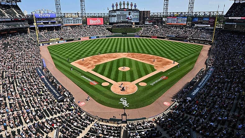 Jun 24, 2023; Chicago, Illinois, USA; A general view of Guaranteed Rate Field during a game between the Chicago White Sox and the Boston Red Sox. Mandatory Credit: Jamie Sabau-USA TODAY Sports