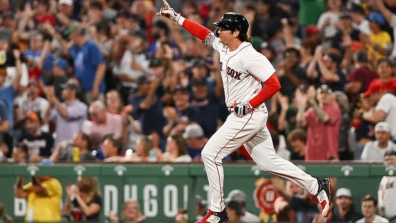 Jul 22, 2023; Boston, Massachusetts, USA; Boston Red Sox first baseman Triston Casas (36) runs the bases after hitting a two-run home run against the New York Mets during the sixth inning at Fenway Park. Mandatory Credit: Brian Fluharty-USA TODAY Sports
