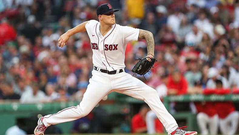 Jun 16, 2023; Boston, Massachusetts, USA; Boston Red Sox starting pitcher Tanner Houck (89) throws a pitch during the first inning against the New York Yankees at Fenway Park. Mandatory Credit: Paul Rutherford-USA TODAY Sports