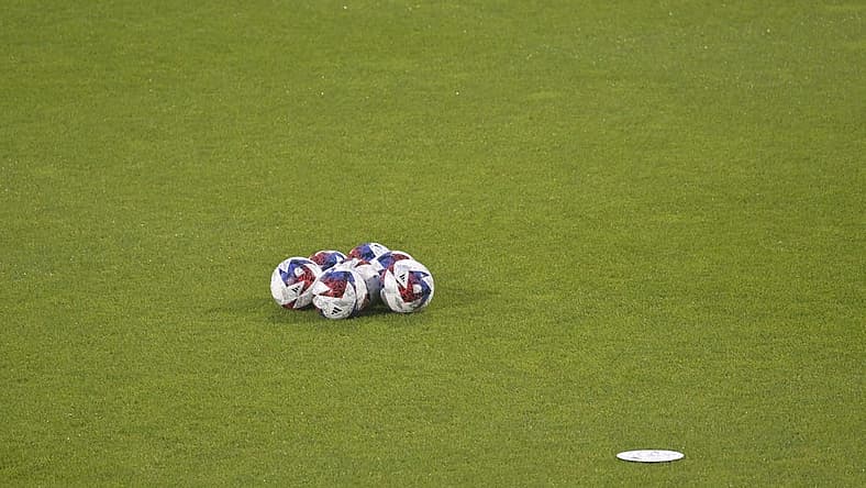 Jul 1, 2023; Montreal, Quebec, CAN; General view of game balls before the match between the CF Montreal and the New York City FC at Stade Saputo. Mandatory Credit: Eric Bolte-USA TODAY Sports