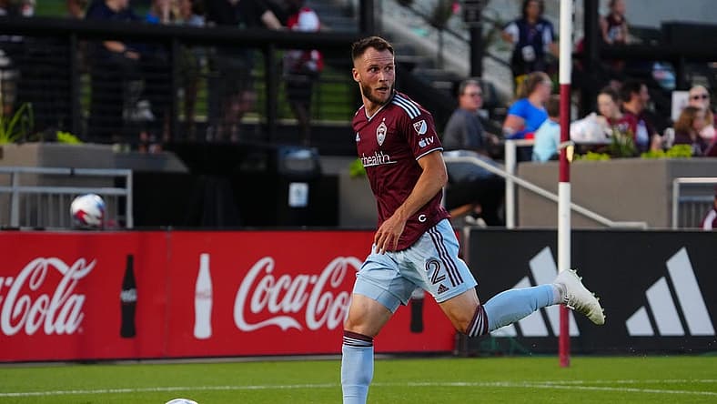 Jul 12, 2023; Commerce City, Colorado, USA; Colorado Rapids midfielder Bryan Acosta (21) in action during the second half against the Portland Timbers at Dick's Sporting Goods Park. Mandatory Credit: Ron Chenoy-USA TODAY Sports