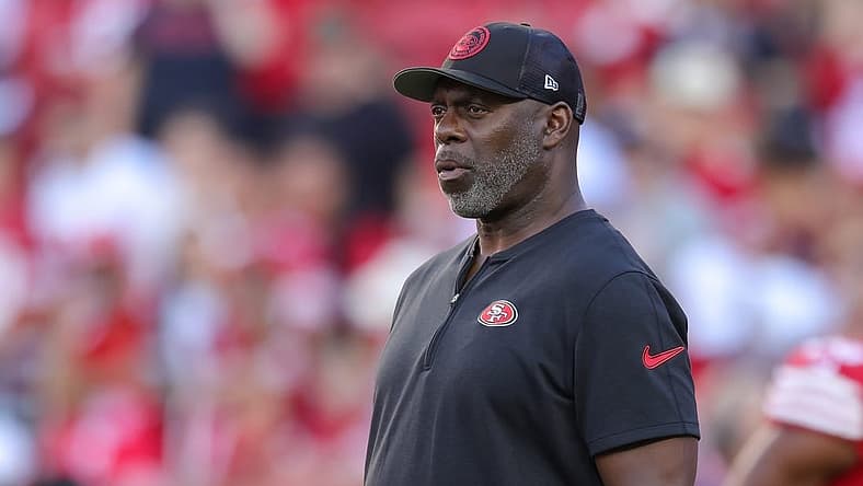 Aug 25, 2023; Santa Clara, California, USA; San Francisco 49ers assistant head coach Anthony Lynn before the game against the Los Angeles Chargers at Levi's Stadium. Mandatory Credit: Sergio Estrada-USA TODAY Sports
