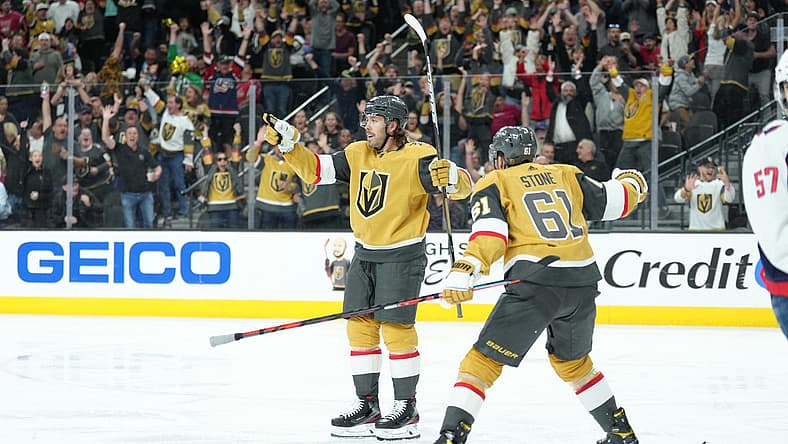 Chandler Stephenson and Mark Stone (Photo- Vegas Golden Knights via Twitter)