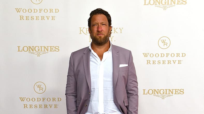 Barstool Sports media personality Dave Portnoy on the Kentucky Derby red carpet on Saturday.