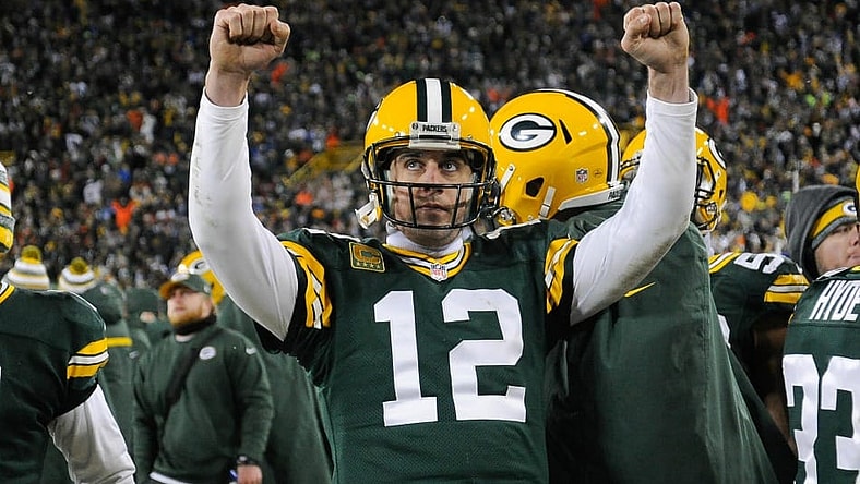 Where did Aaron Rodgers rank among the top 100 NFL players heading into 2017?