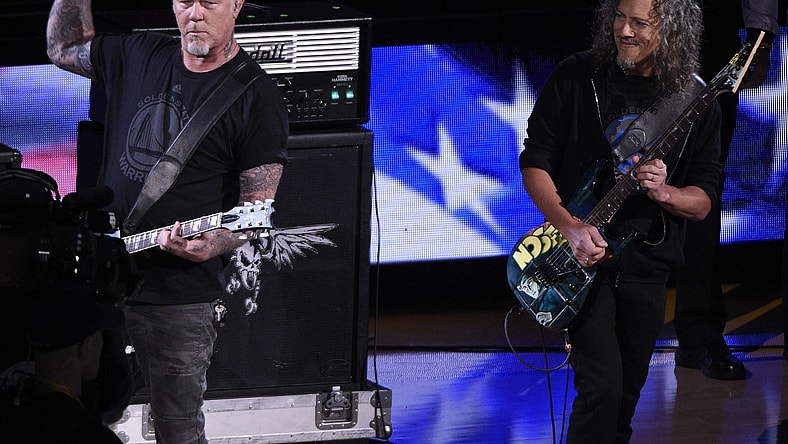 Raiders fan James Hetfield of Metallica