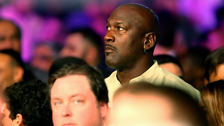 NBA Hall of Famer Michael Jordan before a boxing match in Las Vegas