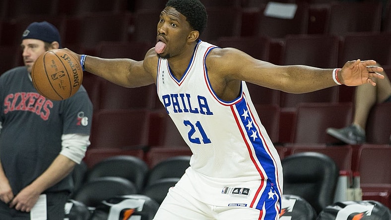 Joel Embiid 76ers Celtics London