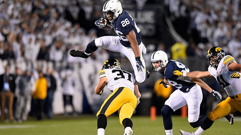 Saquon Barkley is one of the top players to watch at the 2018 NFL Scouting Combine