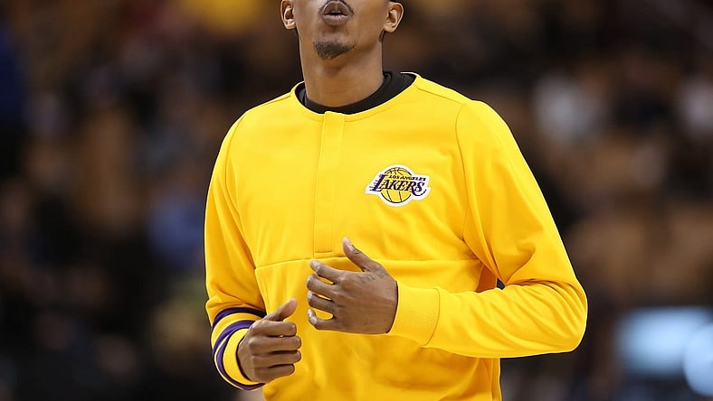 Dec 2, 2016; Toronto, Ontario, CAN; Los Angeles Lakers point guard Lou Williams (23) warms up before the start of their game against the Toronto Raptors at Air Canada Centre. The Raptors beat the Lakers 113-80. Mandatory Credit: Tom Szczerbowski-USA TODAY Sports