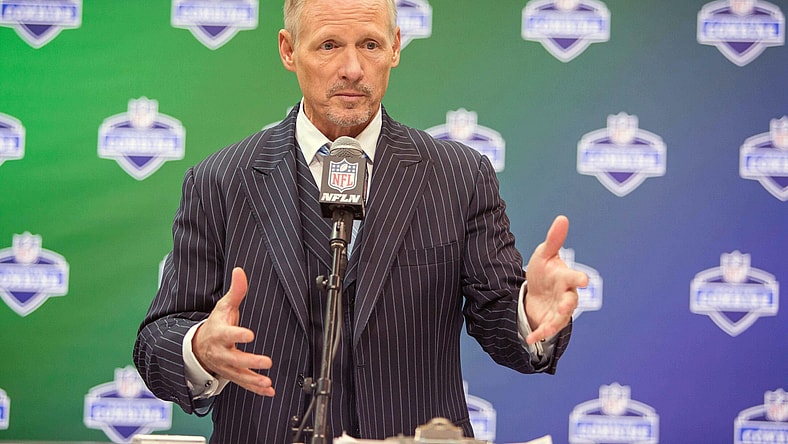 Mar 4, 2017; Indianapolis, IN, USA; NFL Media draft expert Mike Mayock speaks to the media during the 2017 combine at Indiana Convention Center. Mandatory Credit: Trevor Ruszkowski-USA TODAY Sports