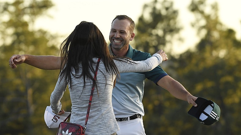 Sergio Garcia reacts to winning the 2017 Masters
