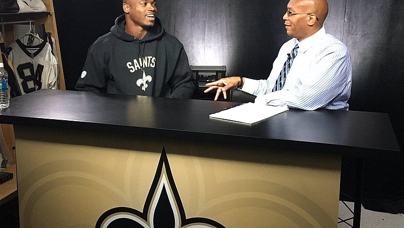 New Orleans Saints running back Adrian Peterson