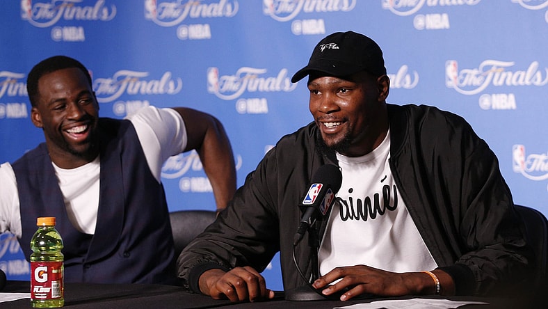 Kevin Durant Draymond Green press conference Game 2 NBA Finals