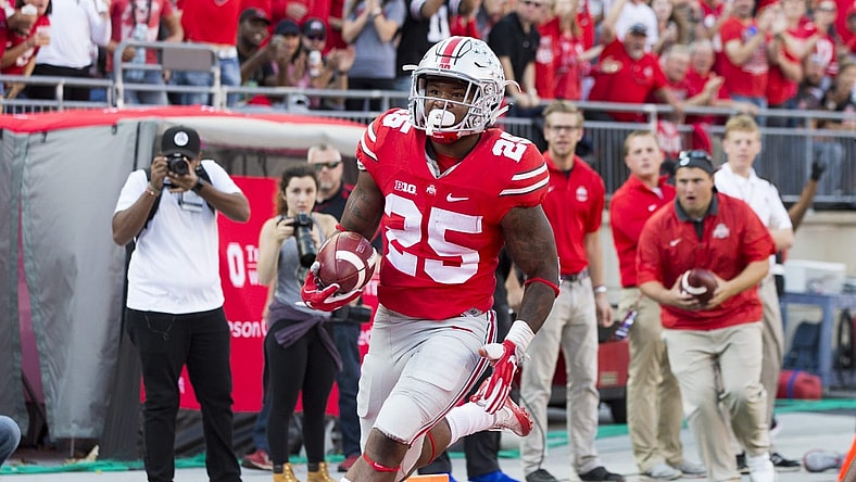 2017 Heisman Trophy candidate Mike Weber of Ohio State