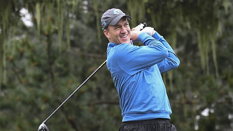 Future Hall of Fame quarterback Peyton Manning talks about playing golf with President Trump.