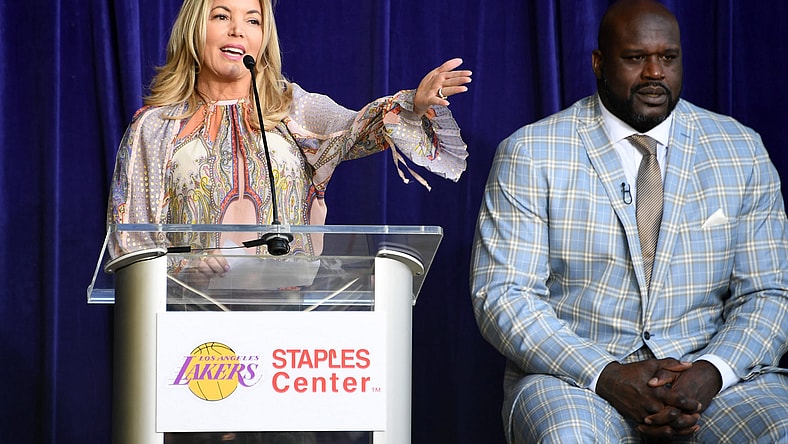 Jeanie Buss and Shaquille O'Neal Los Angeles Lakers