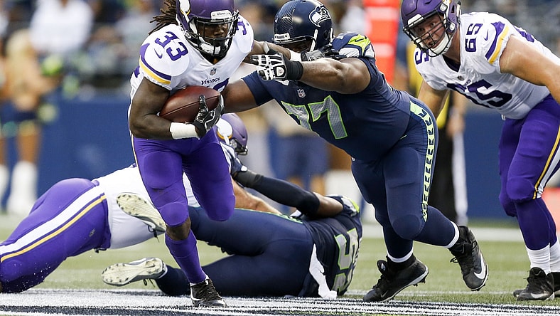 Minnesota Vikings running back Dalvin Cook against the Seattle Seahawks in NFL preseason Week 2