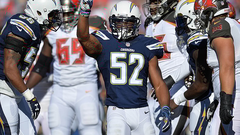 Chargers LB Denzel Perryman carted off field with leg injury.
