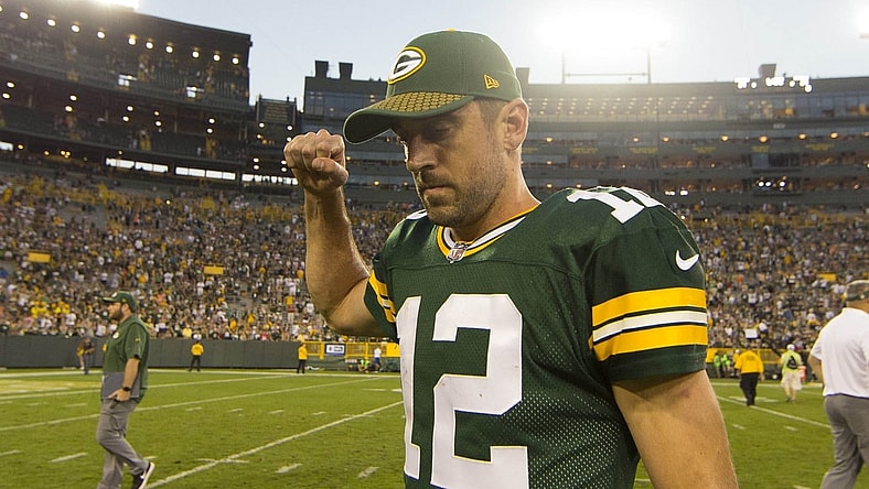 Green Bay Packers quarterback Aaron Rodgers after beating the Cincinnati Bengals in NFL Week 3