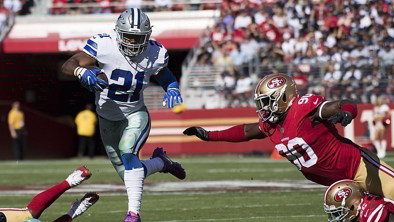 Dallas Cowboys running back against the 49ers in NFL Week 7