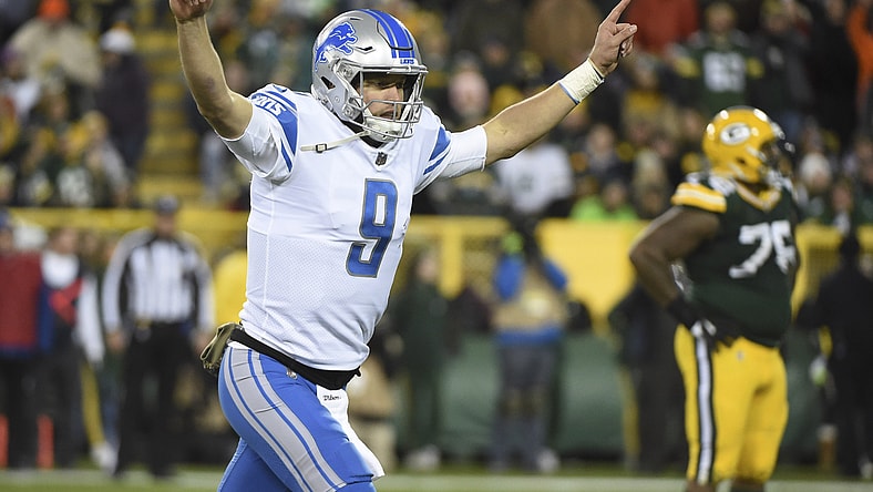 Detroit Lions quarterback Matthew Stafford on Monday Night Football against the Green Bay Packers could be one of the NFL stats leaders in 2018
