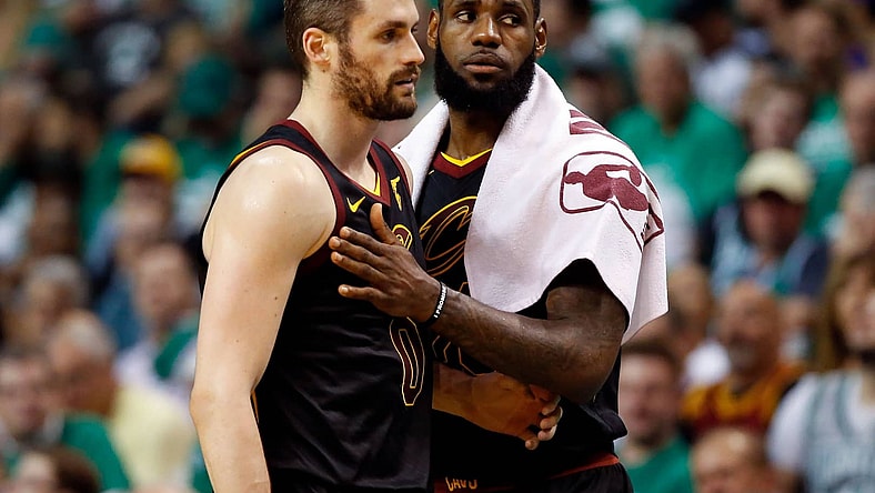 Cavaliers stars LeBron James and Kevin Love