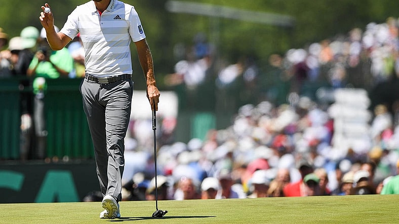Dustin Johnson in Round 1 of the U.S. Open