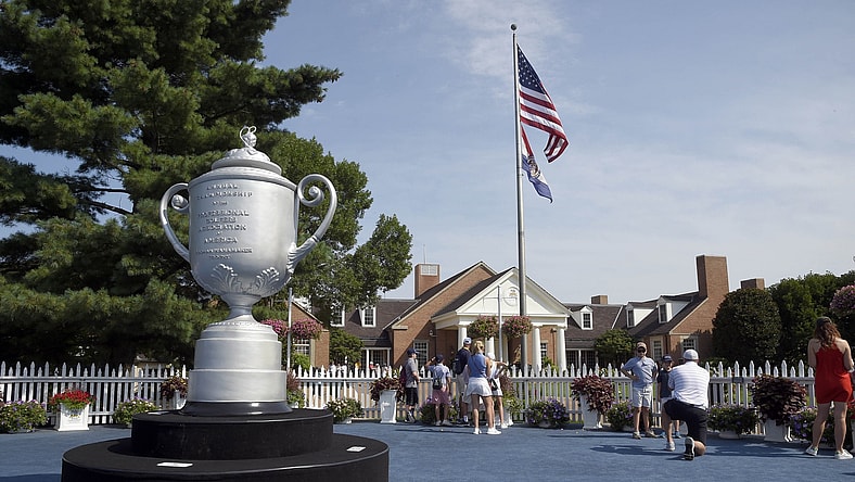 The 2018 PGA Championship trophy