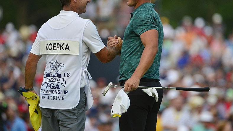 Brooks Koepka after winning the 2018 PGA Championship