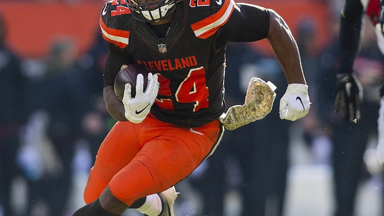 Browns RB Nick Chubb during game against the Falcons