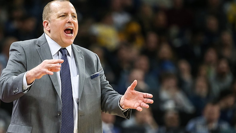 Wolves head coach Tom Thibodeau during game against the Lakers