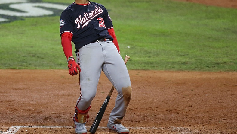 Nationals star Juan Soto during World Series game against Astros