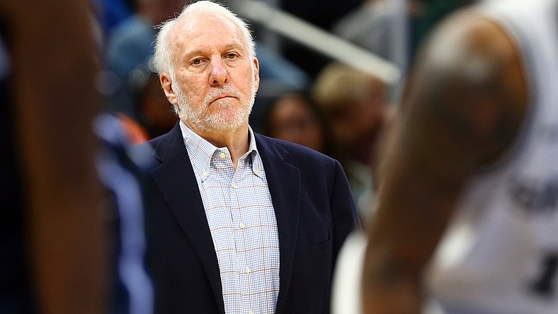 Spurs head coach Gregg Popovich during game against the Magic