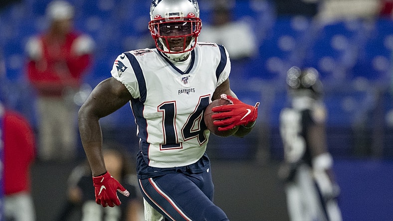 Patriots Mohamed Sanu against the Ravens