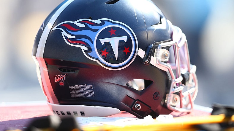 Tennessee Titans helmet during NFL game against the Carolina Panthers.