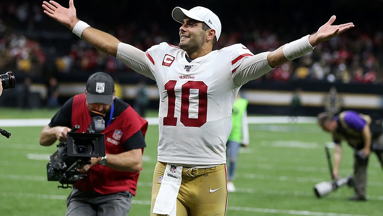 49ers QB Jimmy Garoppolo vows to mentor Trey Lance