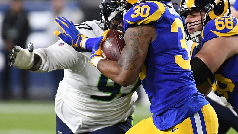 Todd Gurley stiff arm