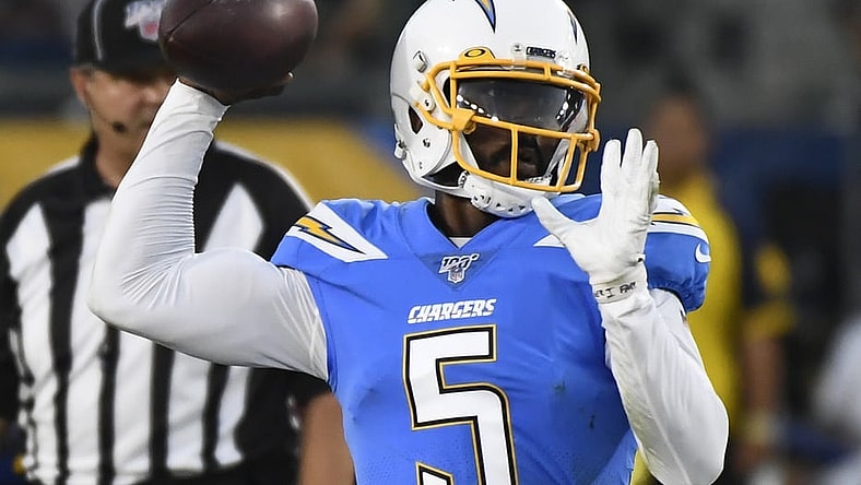 Charges QB Tyrod Taylor during NFL game against the Seahawks