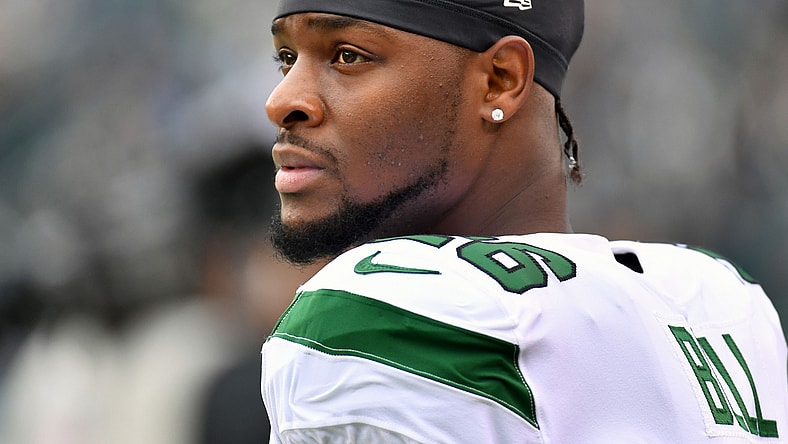 Jets RB Le'Veon Bell during NFL game against Eagles.