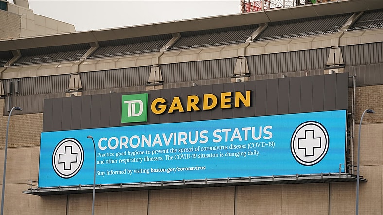 Boston Celtics arena TD Garden amid COVID-19 pandemic.