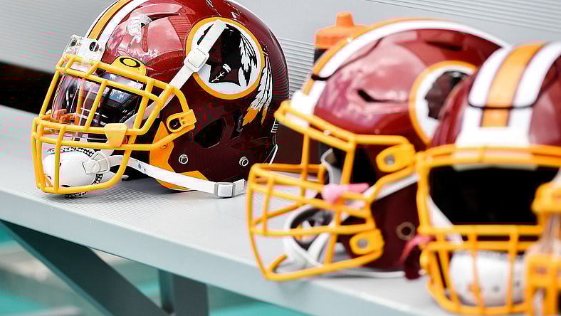Washington Redskins helmet during a game against the Miami Dolphins