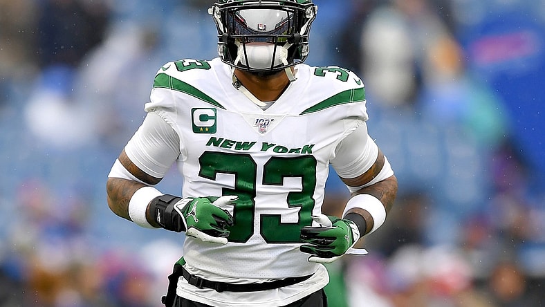 Jets safety Jamal Adams posting before a game against the Bills.